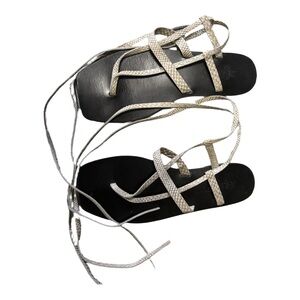 Stylish Black and Silver Women's Sandals